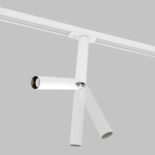 Трековый светильник Maytoni FOCUS DUAL — однофазные, белый, ракурс 2