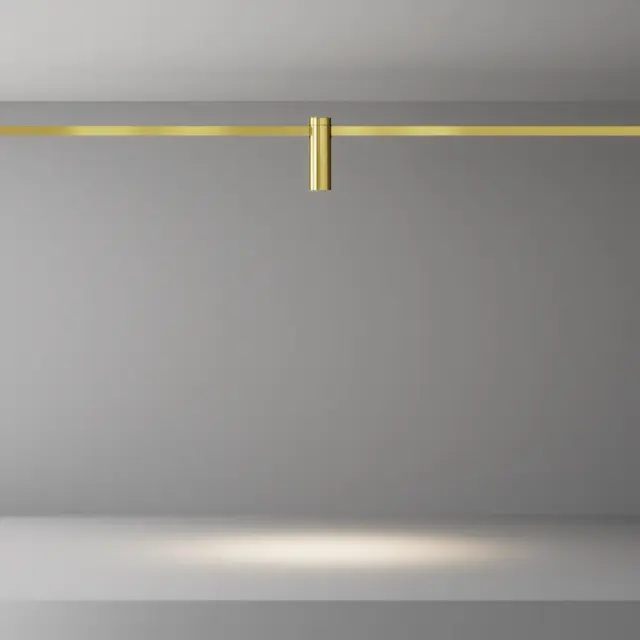 Трековый светильник Maytoni FOCUS LED — магнитные, латунь, ракурс 4