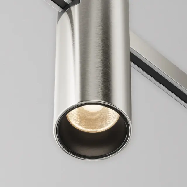 Трековый светильник Maytoni FOCUS LED — магнитные, никель, ракурс 2