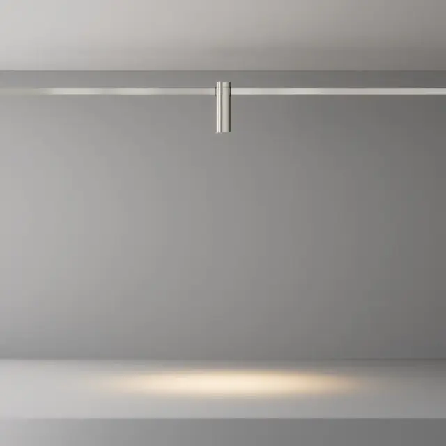 Трековый светильник Maytoni FOCUS LED — магнитные, никель, ракурс 4