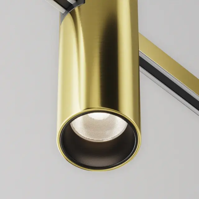 Трековый светильник Maytoni FOCUS LED — магнитные, латунь, ракурс 2