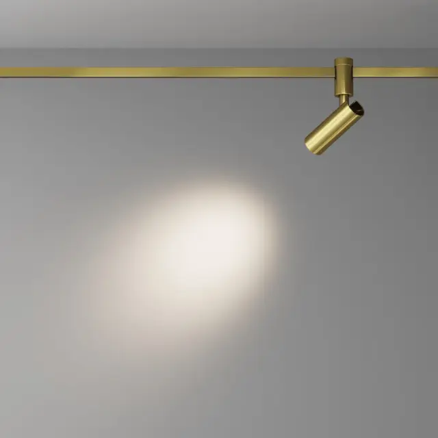 Трековый светильник Maytoni FOCUS LED — магнитные, латунь, ракурс 5
