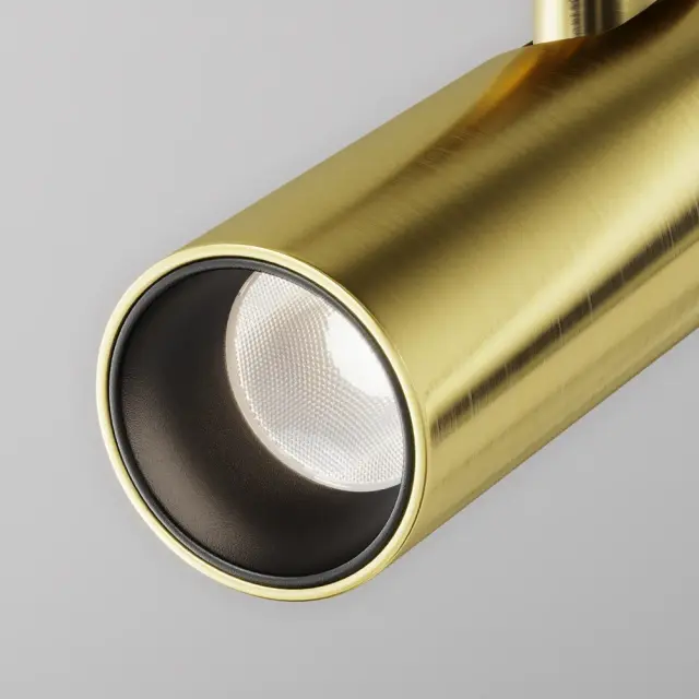 Трековый светильник Maytoni FOCUS LED — магнитные, латунь, ракурс 3