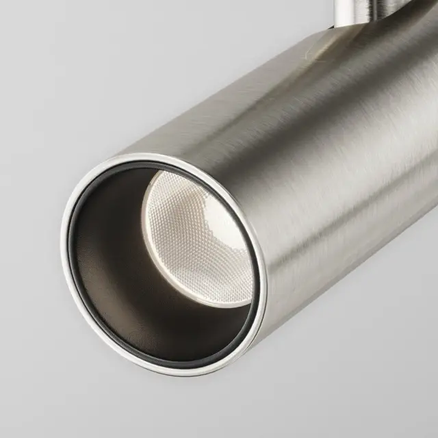 Трековый светильник Maytoni FOCUS LED — магнитные, никель, ракурс 3