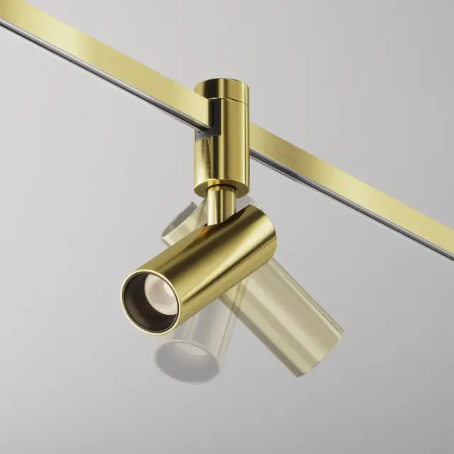 Трековый светильник Maytoni FOCUS LED — магнитные, латунь, ракурс 2