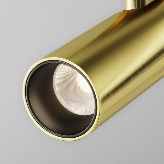 Трековый светильник Maytoni FOCUS LED — магнитные, латунь, ракурс 3