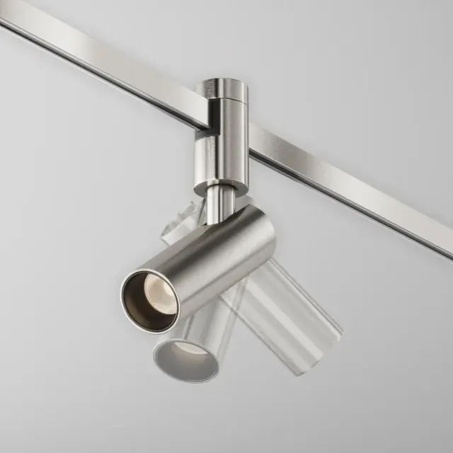 Трековый светильник Maytoni FOCUS LED — магнитные, никель, ракурс 2