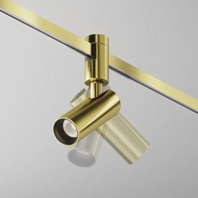 Трековый светильник Maytoni FOCUS LED — магнитные, латунь, ракурс 2