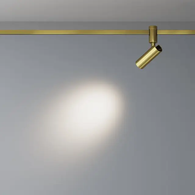Трековый светильник Maytoni FOCUS LED — магнитные, латунь, ракурс 5