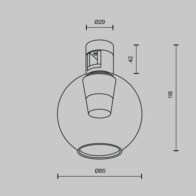 Трековый светильник Maytoni BUBBLE — магнитные, прозрачный, ракурс 7