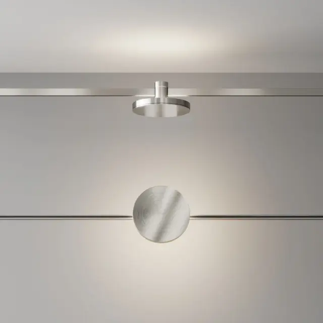 Трековый светильник Maytoni PLATO — магнитные, никель, ракурс 4