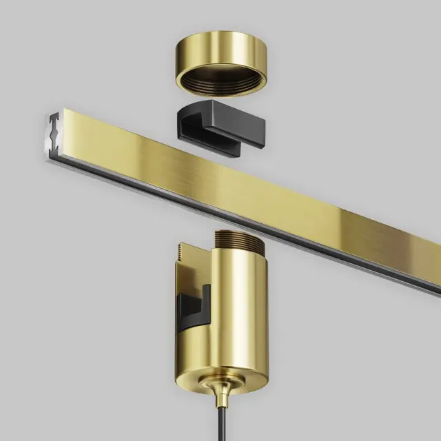 Трековый светильник Maytoni FOCUS LED — магнитные, латунь, ракурс 3