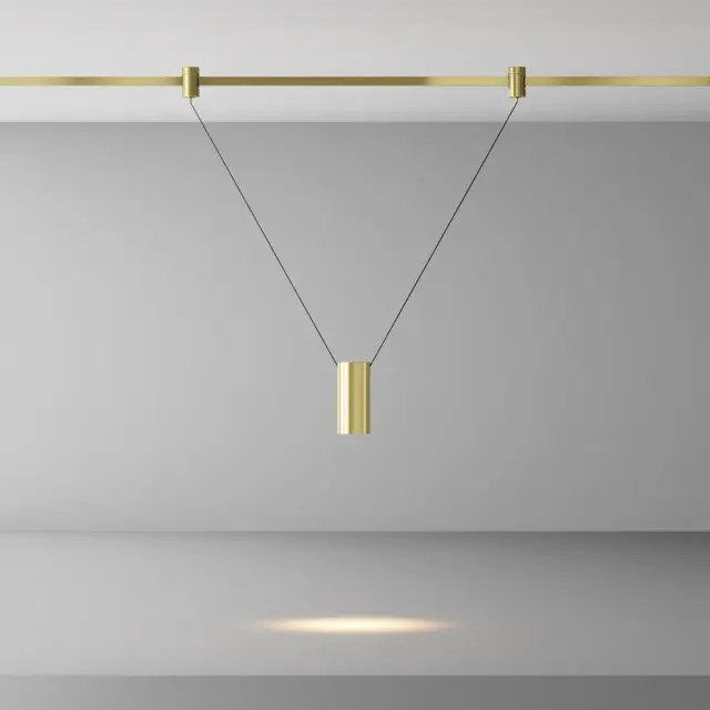 Трековый светильник Maytoni FOCUS LED — магнитные, латунь, ракурс 4