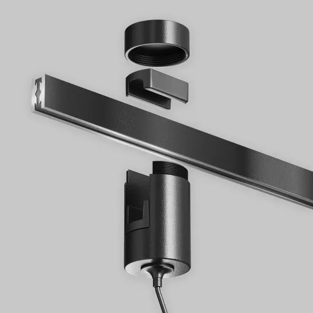 Трековый светильник Maytoni FOCUS LED — магнитные, черный, ракурс 3