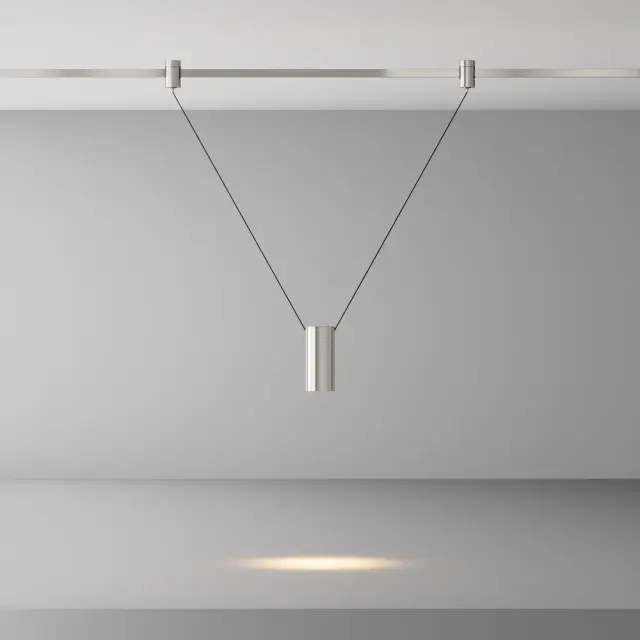 Трековый светильник Maytoni FOCUS LED — магнитные, никель, ракурс 4