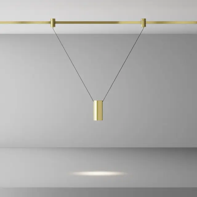 Трековый светильник Maytoni FOCUS LED — магнитные, латунь, ракурс 4