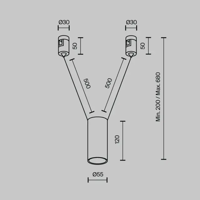 Трековый светильник Maytoni FOCUS LED — магнитные, латунь, ракурс 8