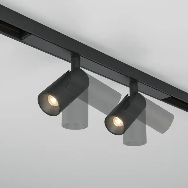 Трековый светильник Maytoni FOCUS DUO — магнитные, черный, ракурс 2