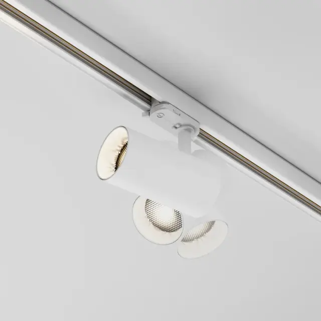 Трековый светильник Maytoni FOCUS LED — трехфазные, белый, ракурс 2