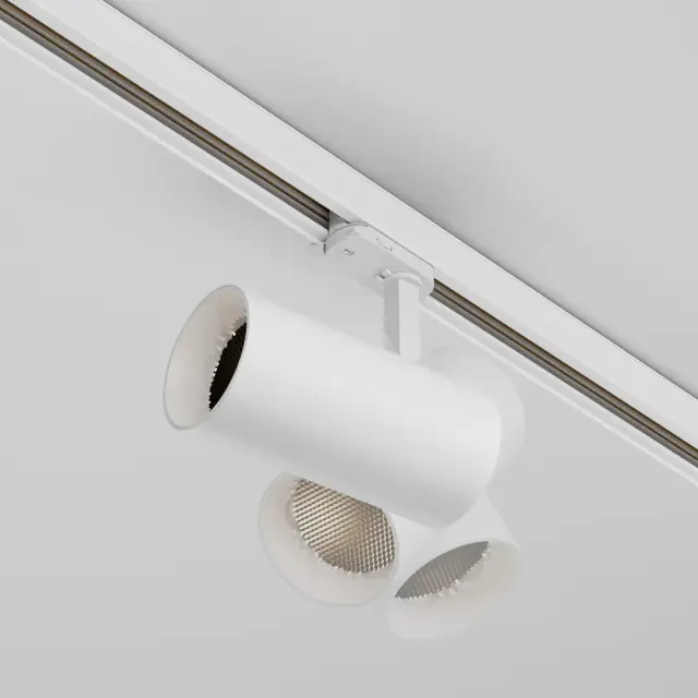 Трековый светильник Maytoni FOCUS LED — трехфазные, белый, ракурс 2