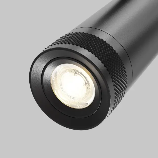Трековый светильник Maytoni FOCUS ZOOM — трехфазные, черный, ракурс 3