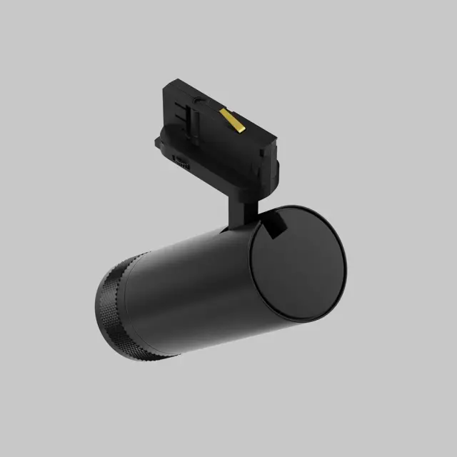 Трековый светильник Maytoni FOCUS ZOOM — трехфазные, черный, ракурс 4