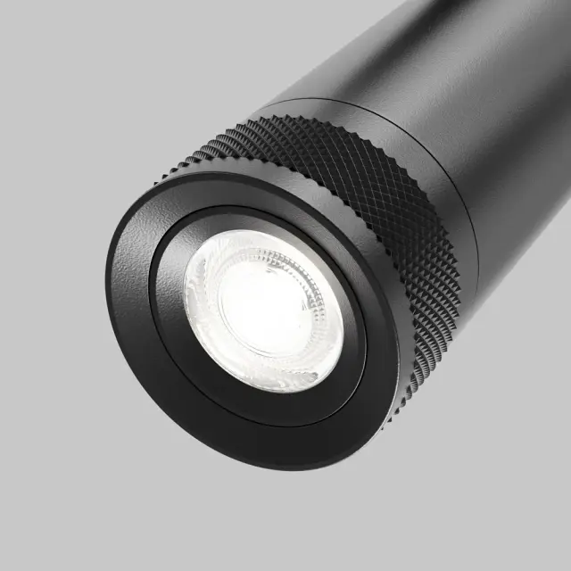Трековый светильник Maytoni FOCUS ZOOM — трехфазные, черный, ракурс 3