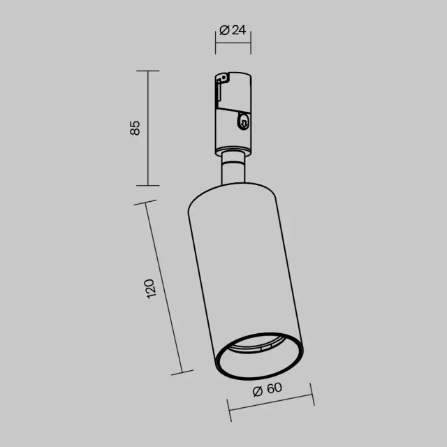 Трековый светильник Maytoni FOCUS LED — магнитные, бронза, ракурс 9