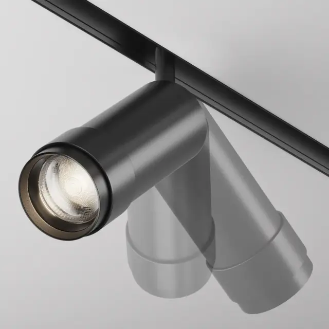 Трековый светильник Maytoni FOCUS ZOOM — магнитные, черный, ракурс 3