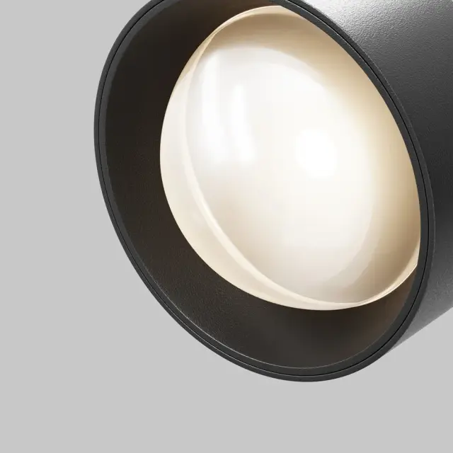 Трековый светильник Maytoni LENS — магнитные, черный, ракурс 3