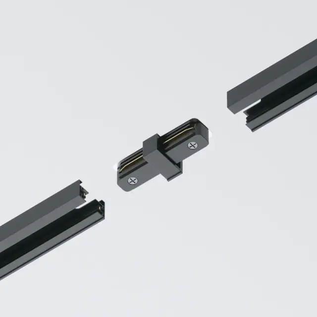 Ввод питания Maytoni ACCESSORIES FOR TRACKS — однофазные, черный, ракурс 3