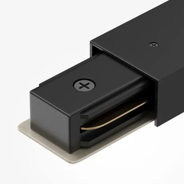 Коннектор Maytoni ACCESSORIES FOR TRACKS UNITY — однофазные, черный, ракурс 2