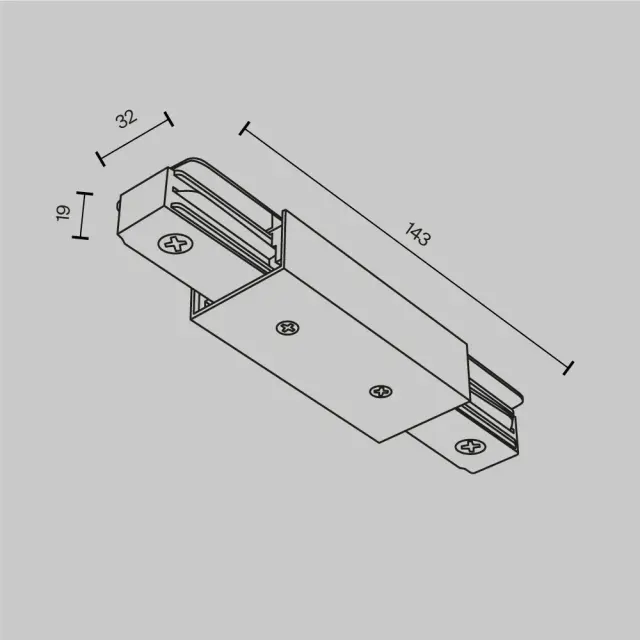 Коннектор Maytoni ACCESSORIES FOR TRACKS UNITY — однофазные, черный, ракурс 6