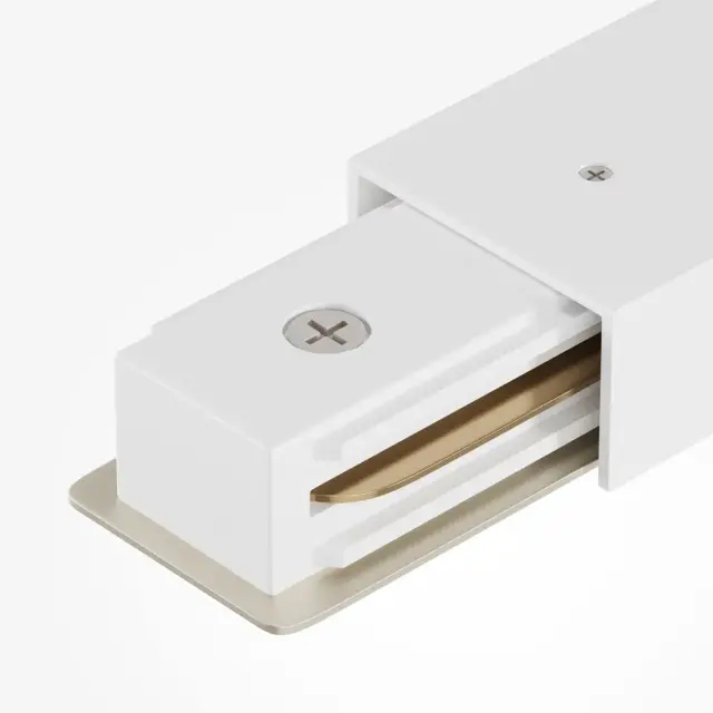 Коннектор Maytoni ACCESSORIES FOR TRACKS UNITY — однофазные, белый, ракурс 2