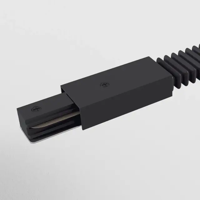 Коннектор Maytoni ACCESSORIES FOR TRACKS — однофазные, черный, ракурс 2