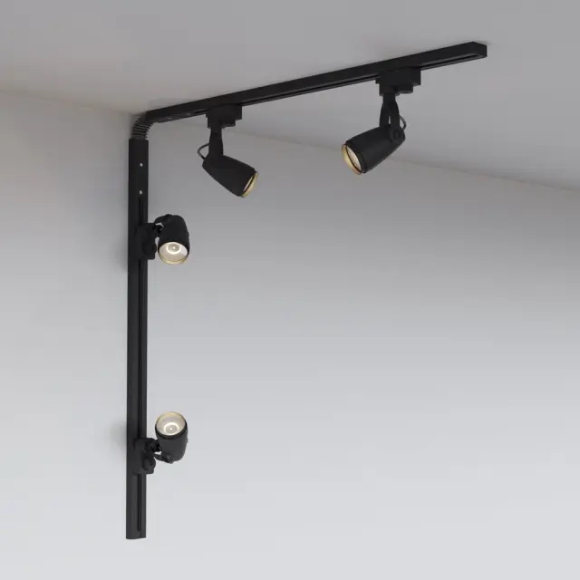 Коннектор Maytoni ACCESSORIES FOR TRACKS — однофазные, черный, ракурс 3