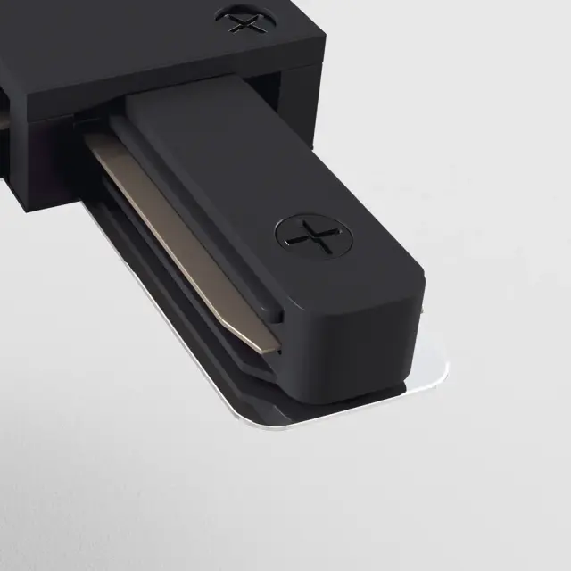 Ввод питания Maytoni ACCESSORIES FOR TRACKS — однофазные, черный, ракурс 2