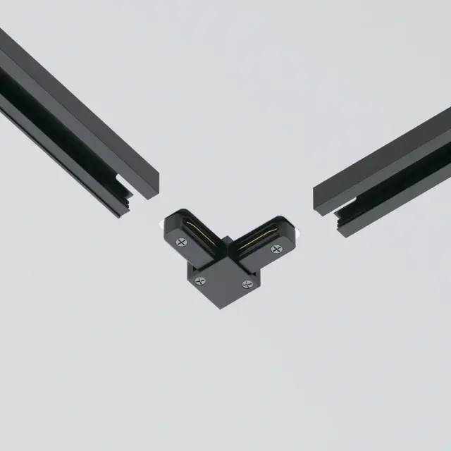 Ввод питания Maytoni ACCESSORIES FOR TRACKS — однофазные, черный, ракурс 3