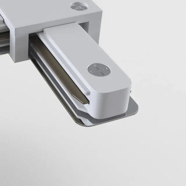 Ввод питания Maytoni ACCESSORIES FOR TRACKS — однофазные, белый, ракурс 2