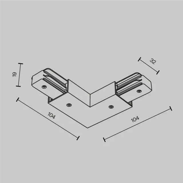 Коннектор Maytoni ACCESSORIES FOR TRACKS UNITY — однофазные, черный, ракурс 5