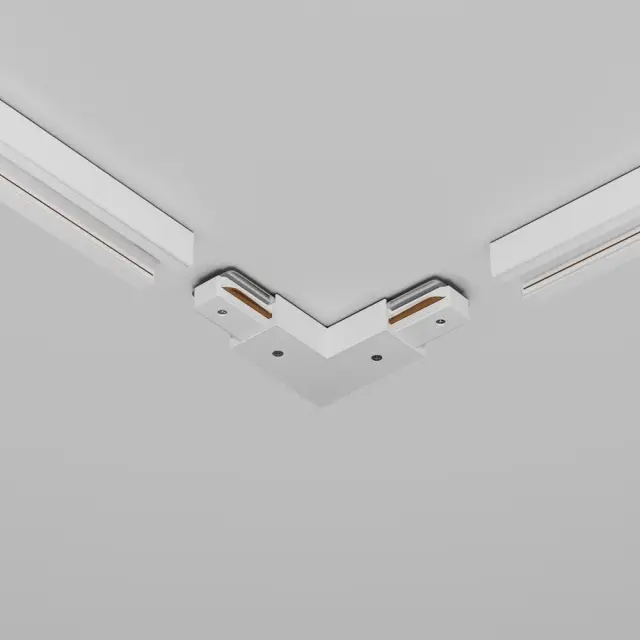 Коннектор Maytoni ACCESSORIES FOR TRACKS UNITY — однофазные, белый, ракурс 2