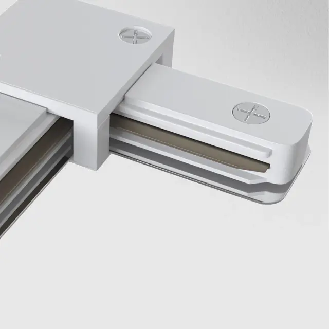 Ввод питания Maytoni ACCESSORIES FOR TRACKS — однофазные, белый, ракурс 2