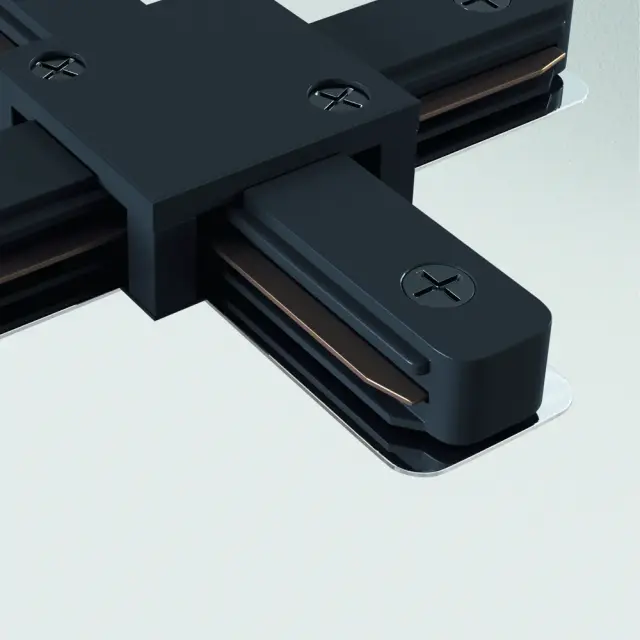 Ввод питания Maytoni ACCESSORIES FOR TRACKS — однофазные, черный, ракурс 2