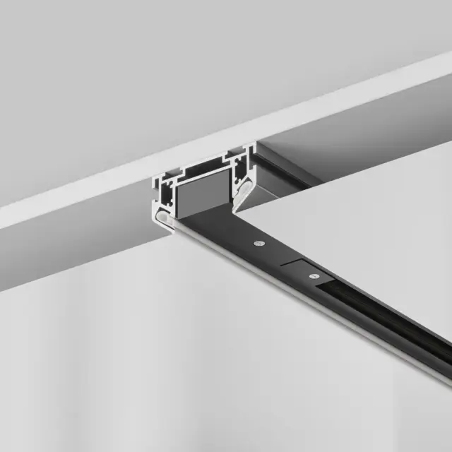 Комплектующая Maytoni SINGLE PHASE TRACK SYSTEM UNITY — однофазные, серебряный, ракурс 2