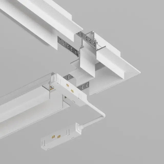 Коннектор Maytoni MAGNETIC TRACK SYSTEM — магнитные, белый, ракурс 2