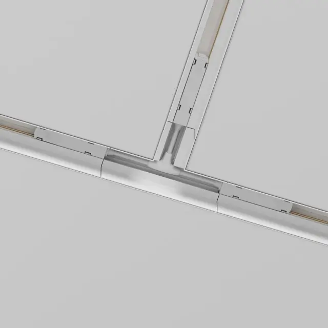 Коннектор Maytoni ACCESSORIES FOR TRACKS GRAVITY — магнитные, белый, ракурс 3