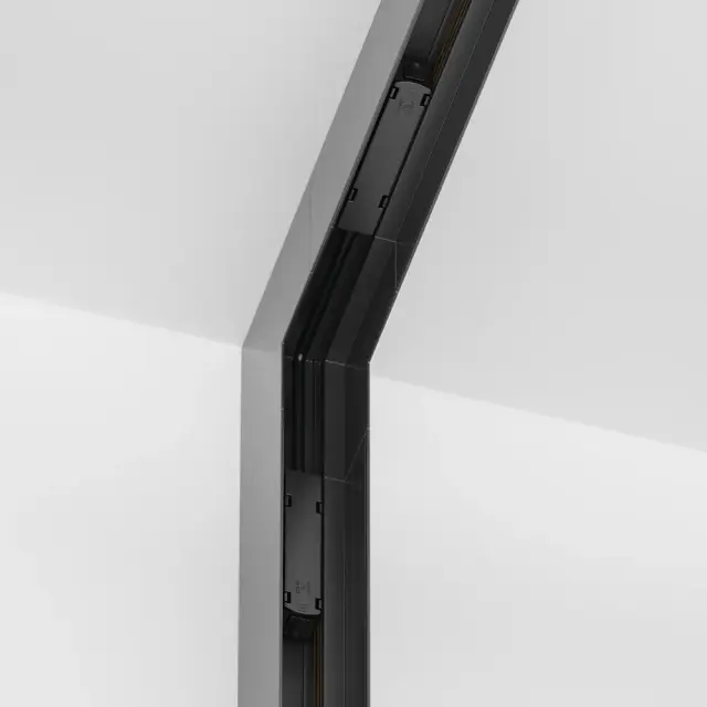 Коннектор Maytoni ACCESSORIES FOR TRACKS — магнитные, черный, ракурс 3