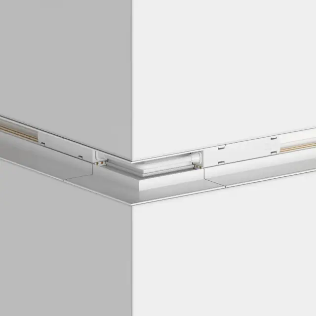 Коннектор Maytoni MAGNETIC TRACK SYSTEM — магнитные, белый, ракурс 3