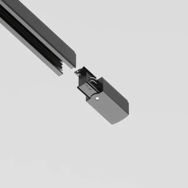 Ввод питания Maytoni 3 PHASE TRACK SYSTEM — трехфазные, черный, ракурс 2