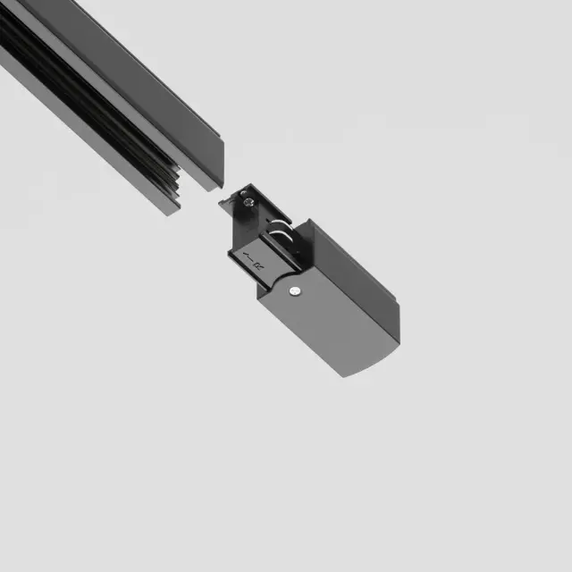Ввод питания Maytoni 3 PHASE TRACK SYSTEM — трехфазные, черный, ракурс 3
